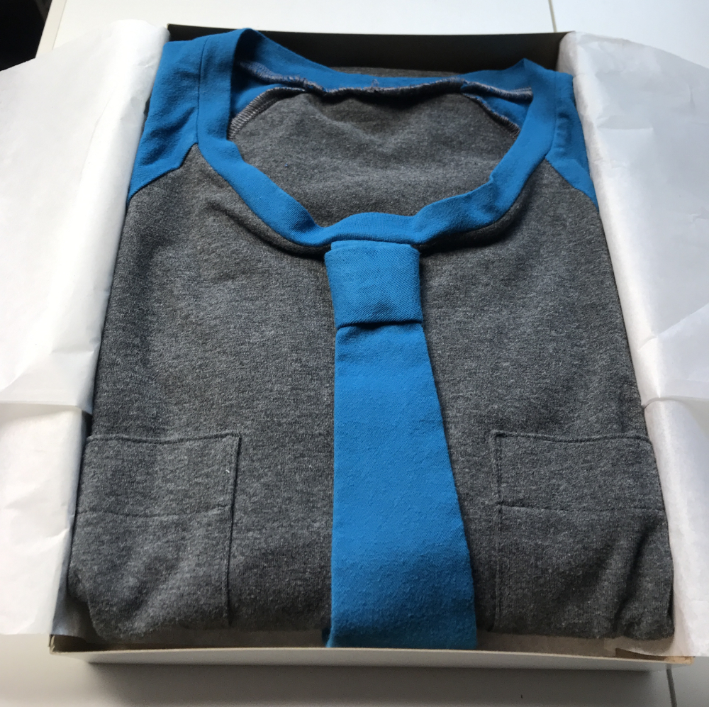 Dad Tie Shirt in Box T-shirt with a tie in a gift box