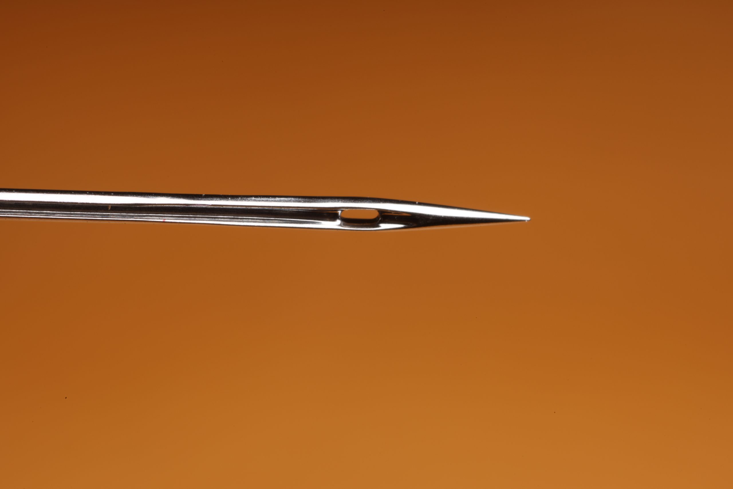 Universal sewing machine needle, one of the most commonly used needle types